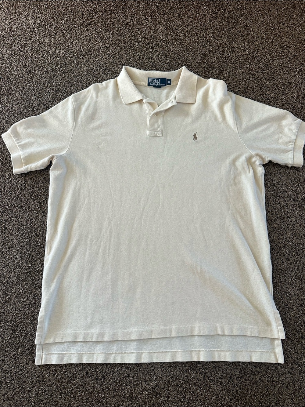 Vintage Ralph Lauren Men’s Cream Polo - Picture 6 of 10